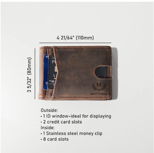 Slim Wallet With Handwriting