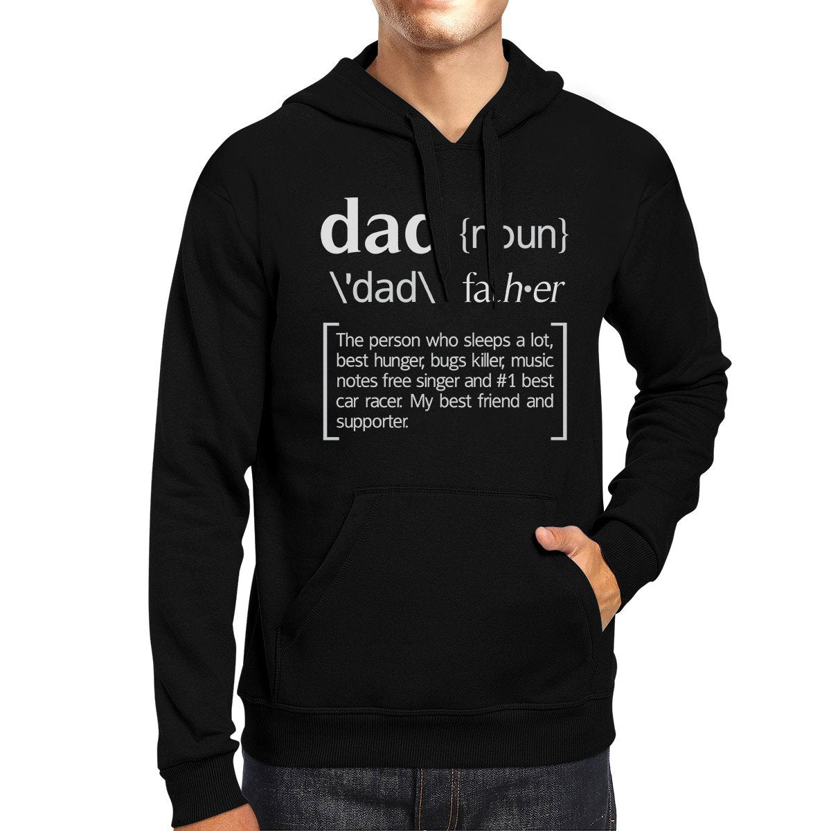 Men's Black Unisex Hoodie Funny Saying Graphic