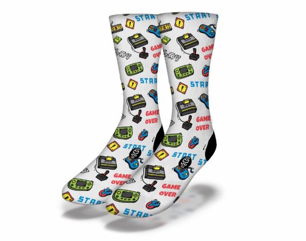 Socks - Game Over Video Game White
