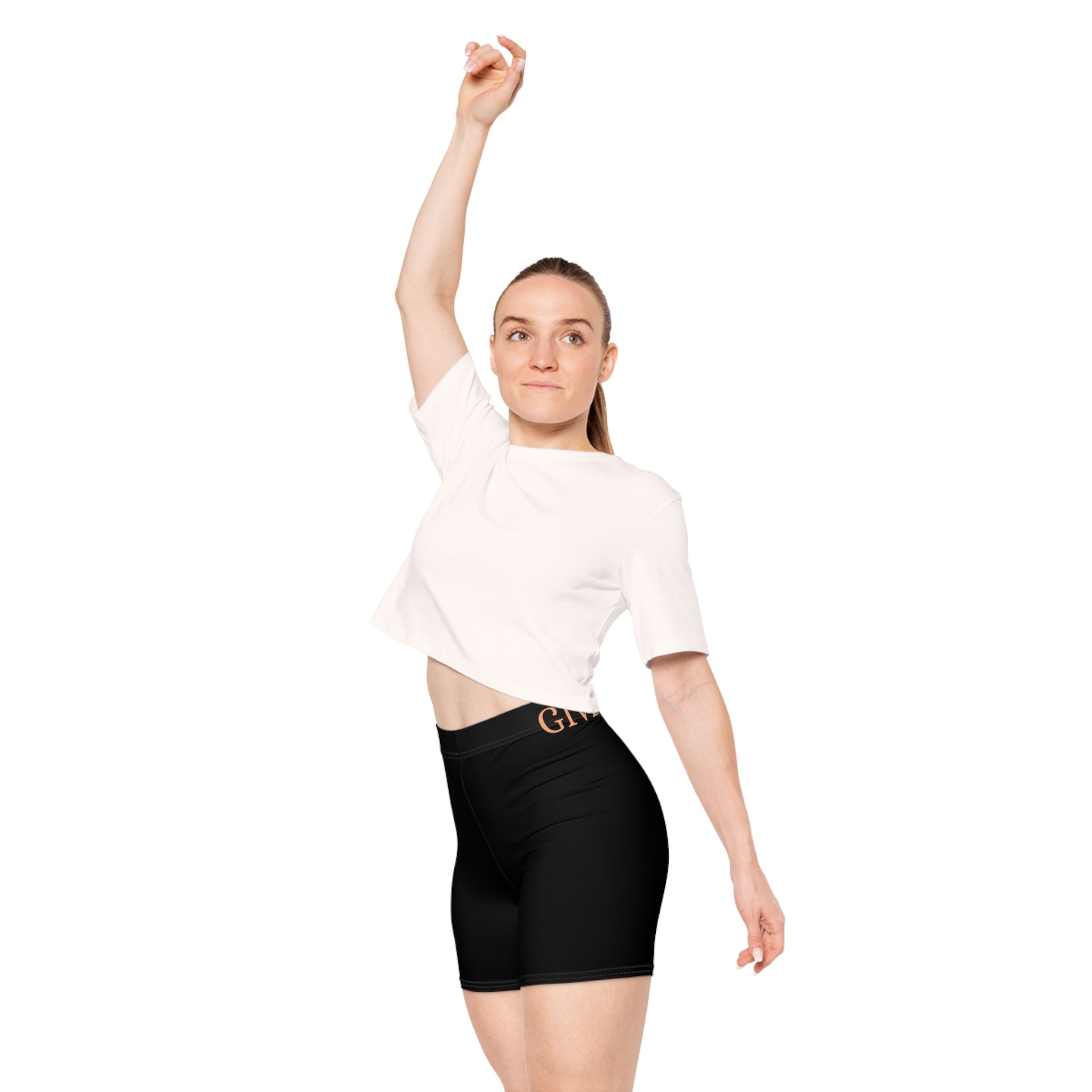 Women's Biker Shorts - 'GIVE' Inspirational -  Perfect for Fitness and Everyday Wear