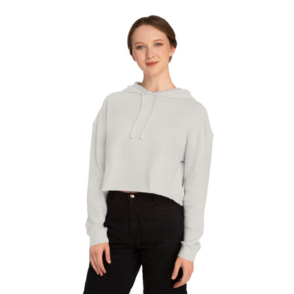 Women's Cropped Hooded Sweatshirt - 'GIVE' Inspirational Top for Comfortable Style