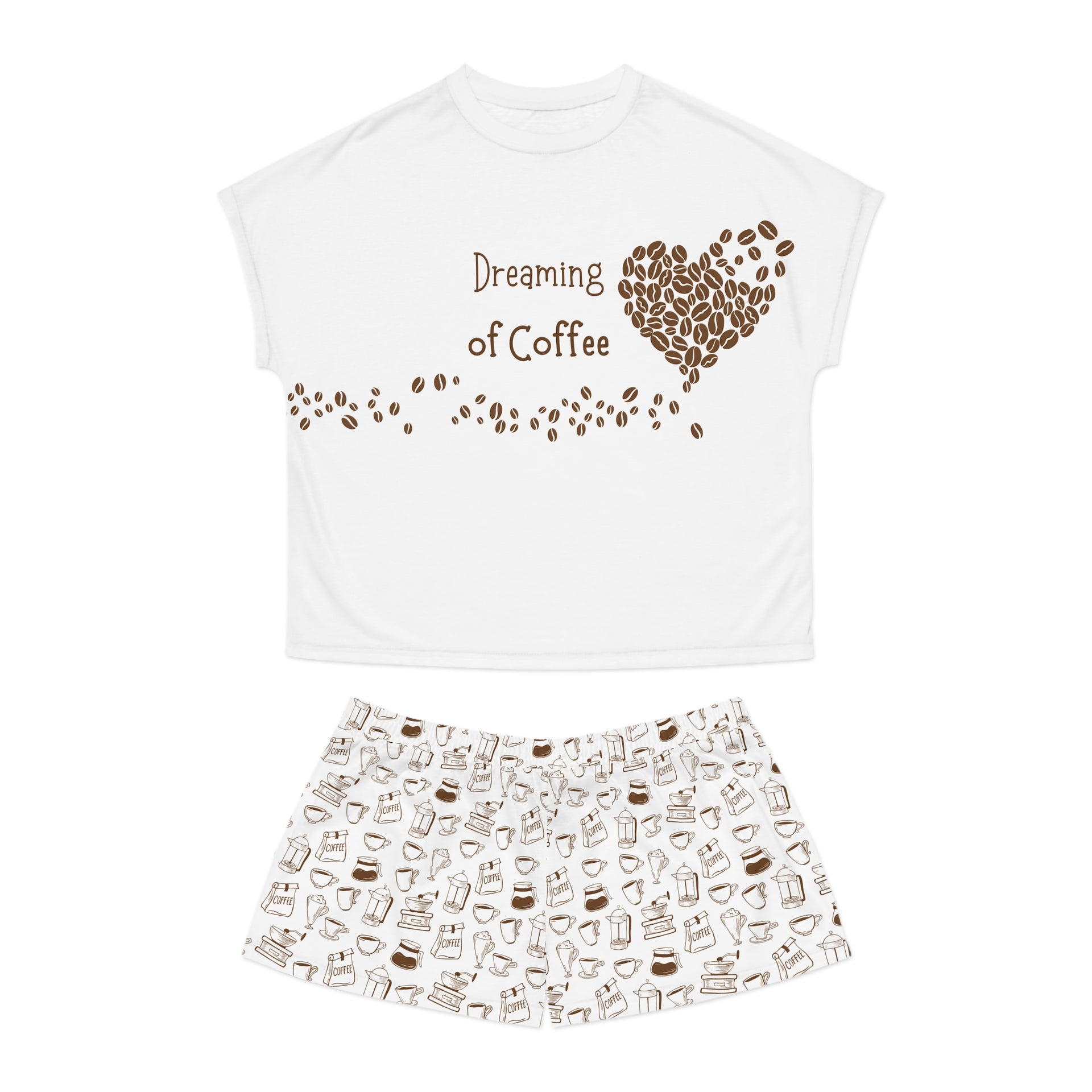 Pajama Set - Women's Short, Coffee Lover