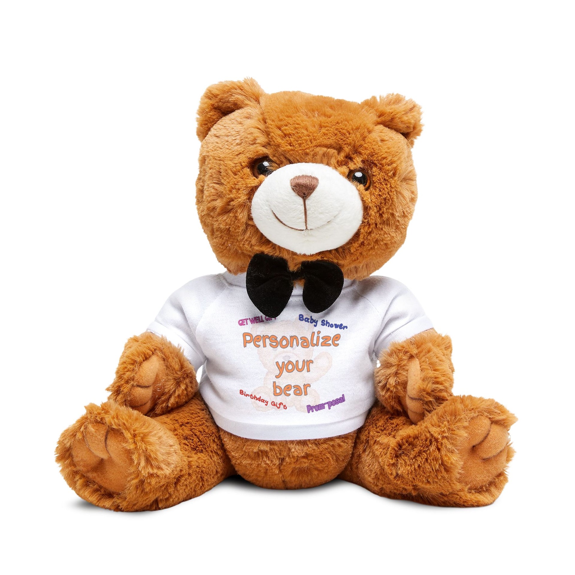 Personalized Teddy Bear with Custom T-Shirt – Plush Gift for Kids, Birthdays & Special Occasions