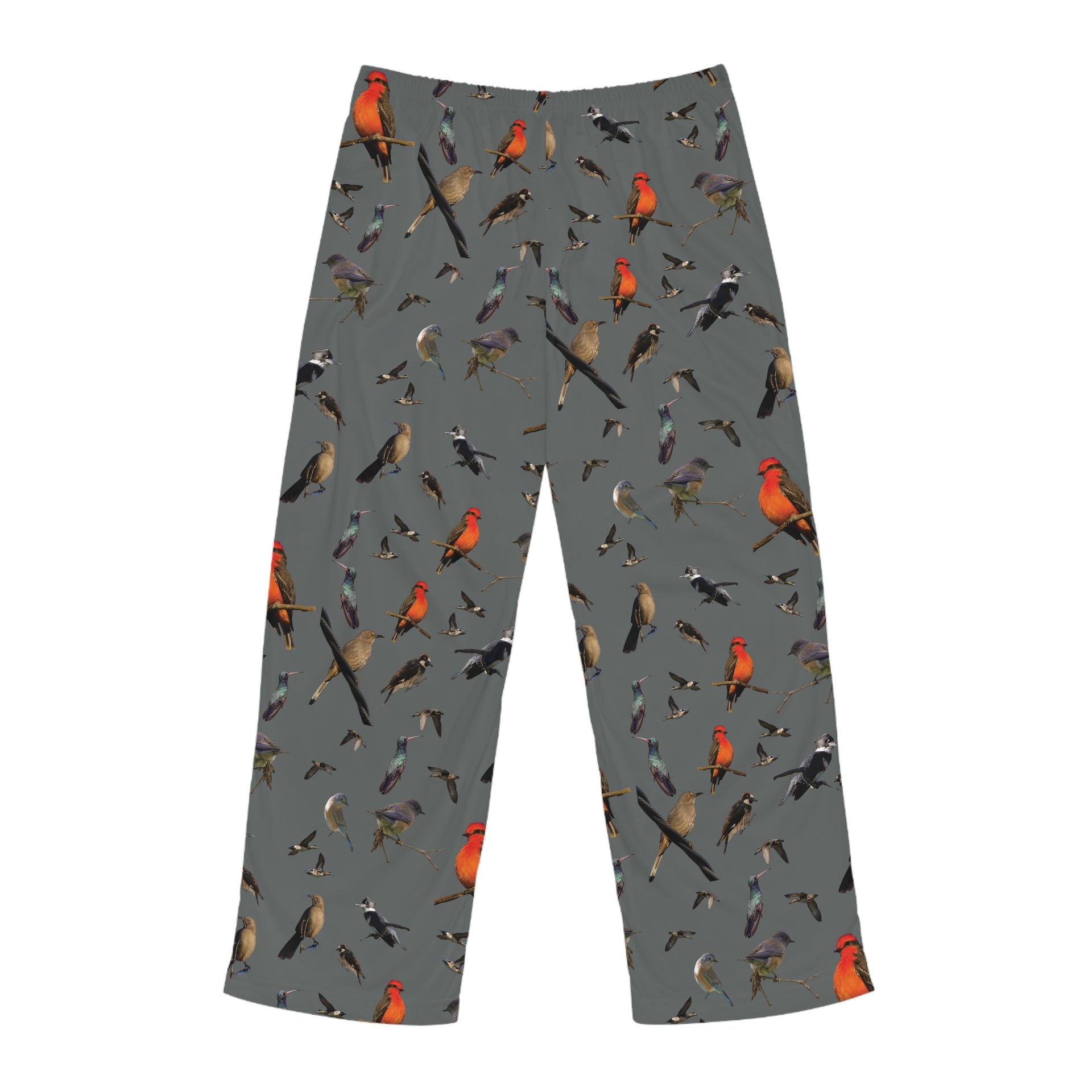 Bird Pattern Pajama Pants — Men's All-Over Print Cozy Sleepwear