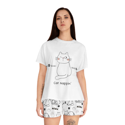 Women's Short Pajama Set - Cat Lover (Personalization Available)