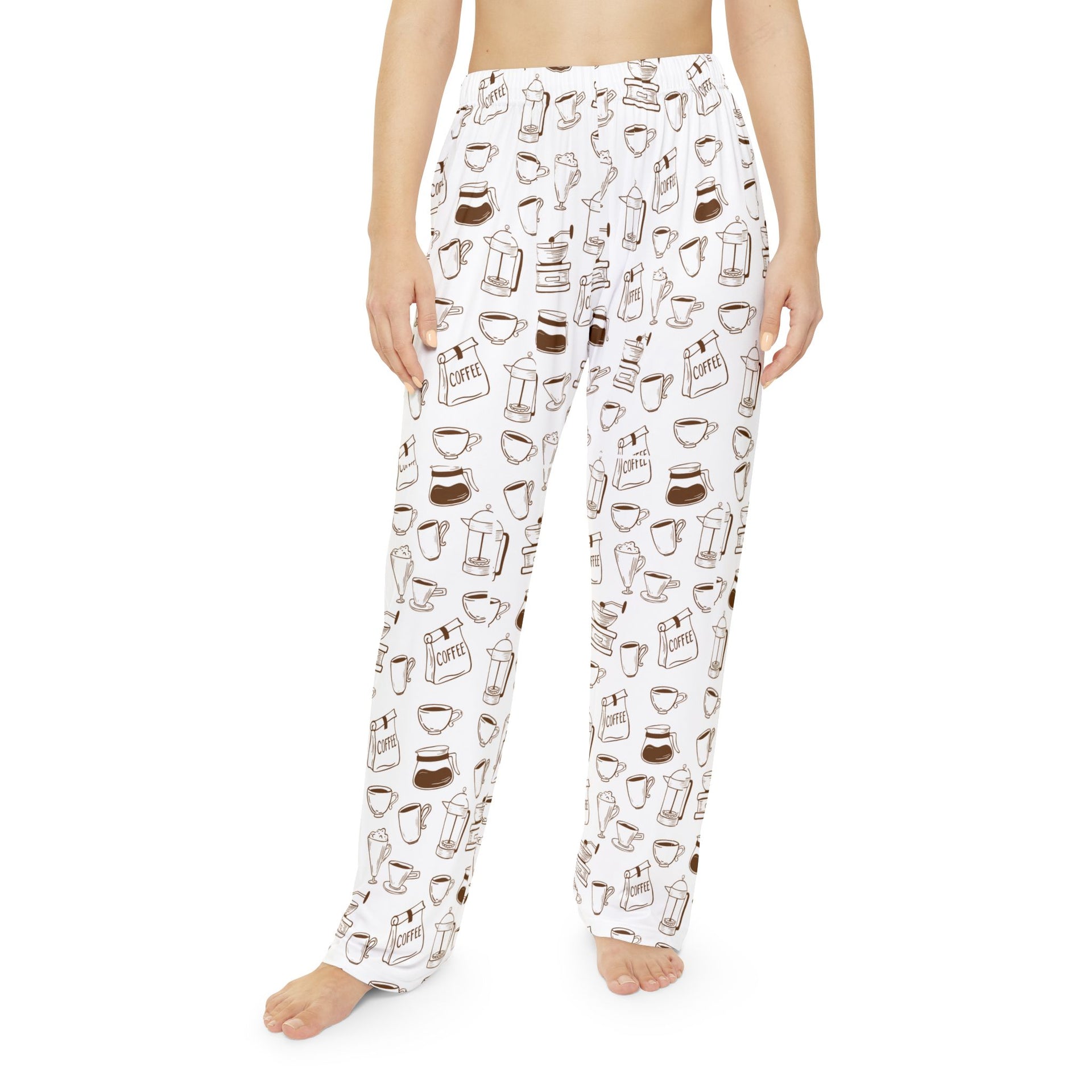 Pajama Pants - Women's Cozy Coffee Themed