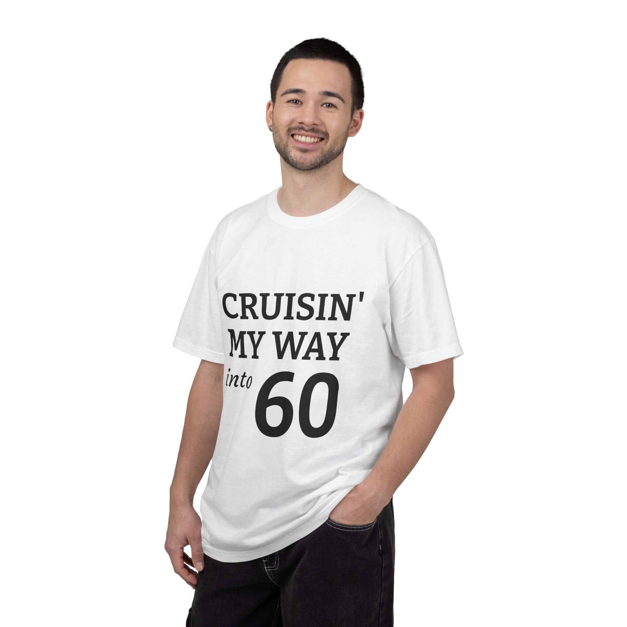Cruisin' My Way into 60 T-Shirt - 60th birthday t-shirt gift for celebrating a milestone birthday.