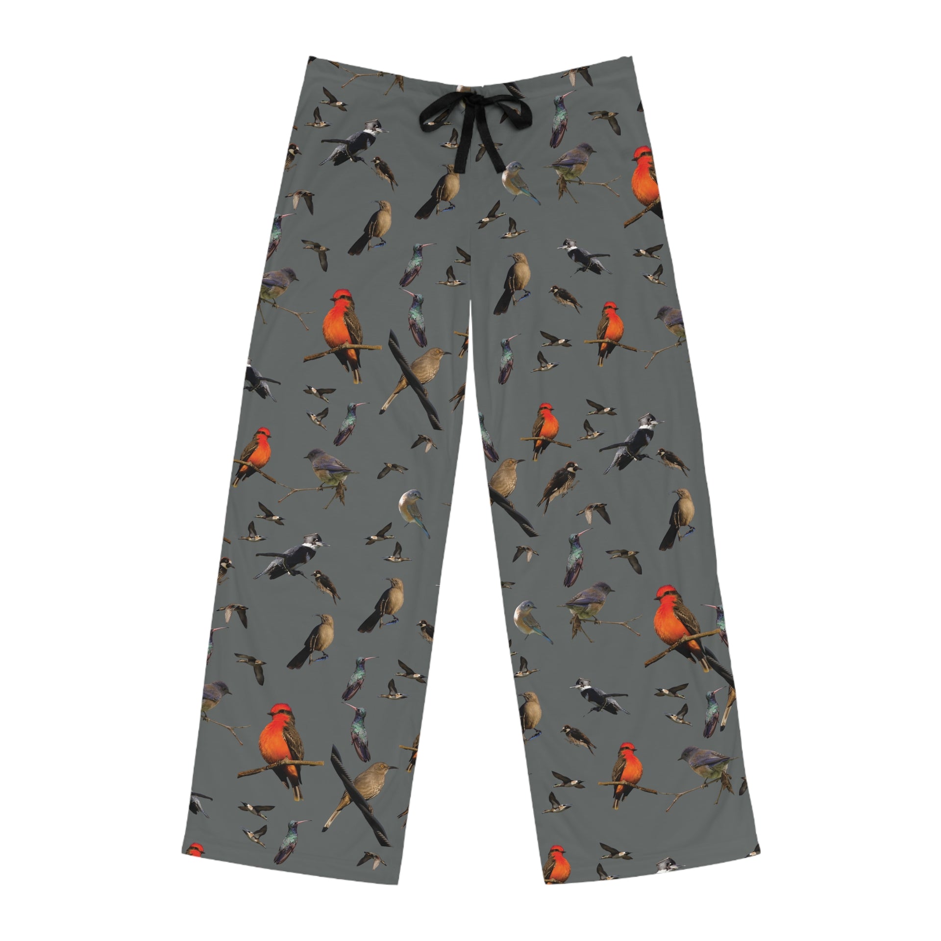 Bird Pattern Pajama Pants — Men's All-Over Print Cozy Sleepwear