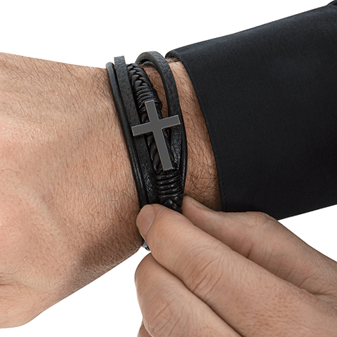 Bracelet -Handsome Men's leather