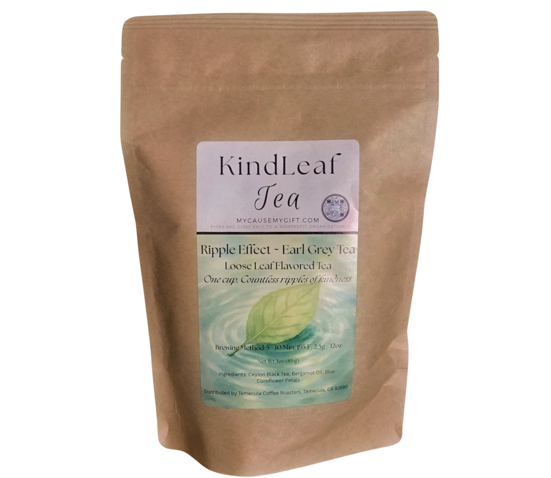 KindLeaf Tea - Earl Grey package on a white background