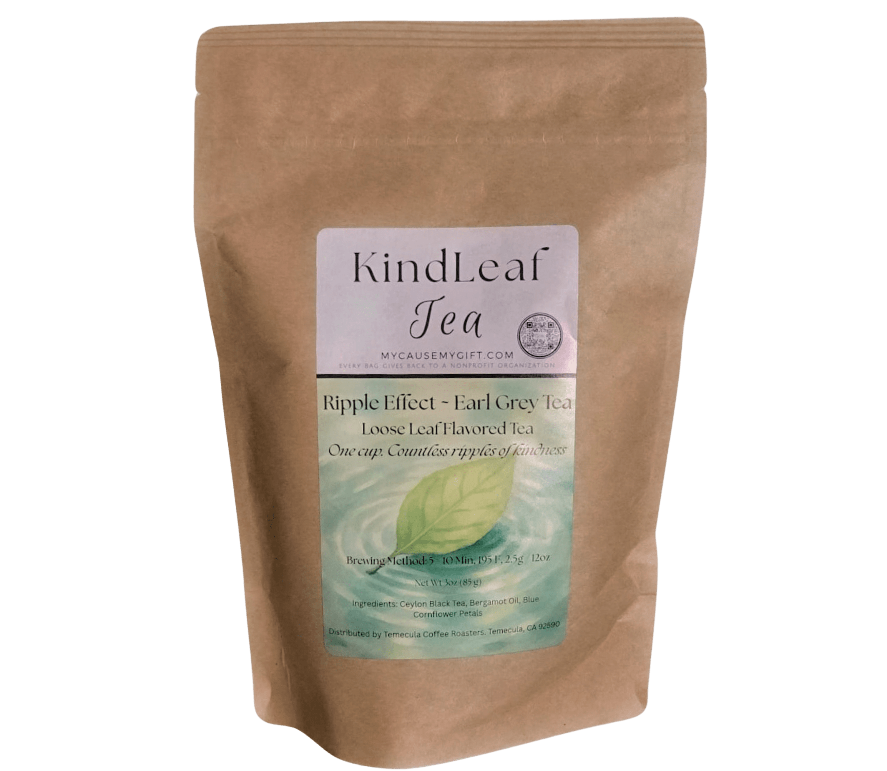KindLeaf Tea - Earl Grey package on a white background