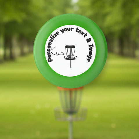 Personalized disc golf frisbee with a customizable design for fun outdoor activities.
