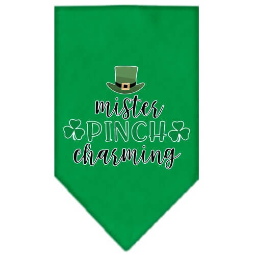 Green St Patrick’s Day dog bandana Mr Pinch Charming design