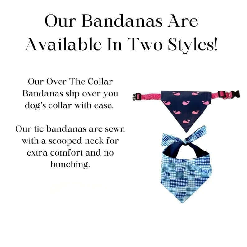 Dog birthday bandana available in two tie styles