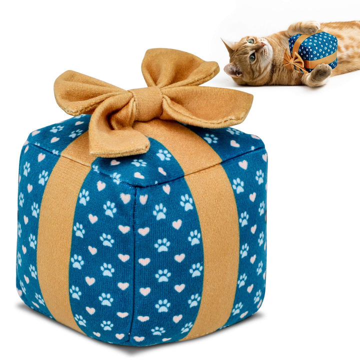 plush cat gift box catnip toy for indoor cats