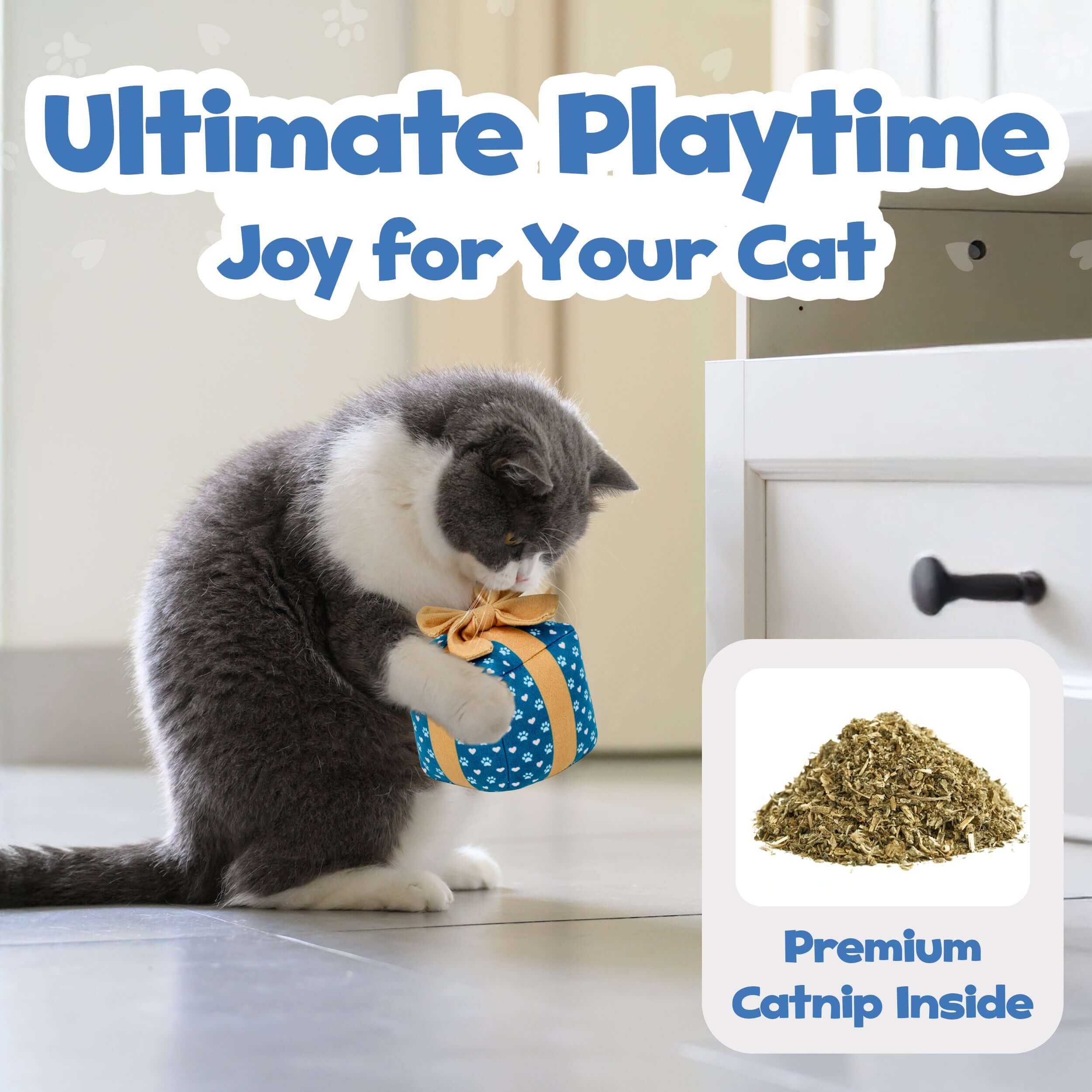 crinkle cat toy with catnip for indoor cats