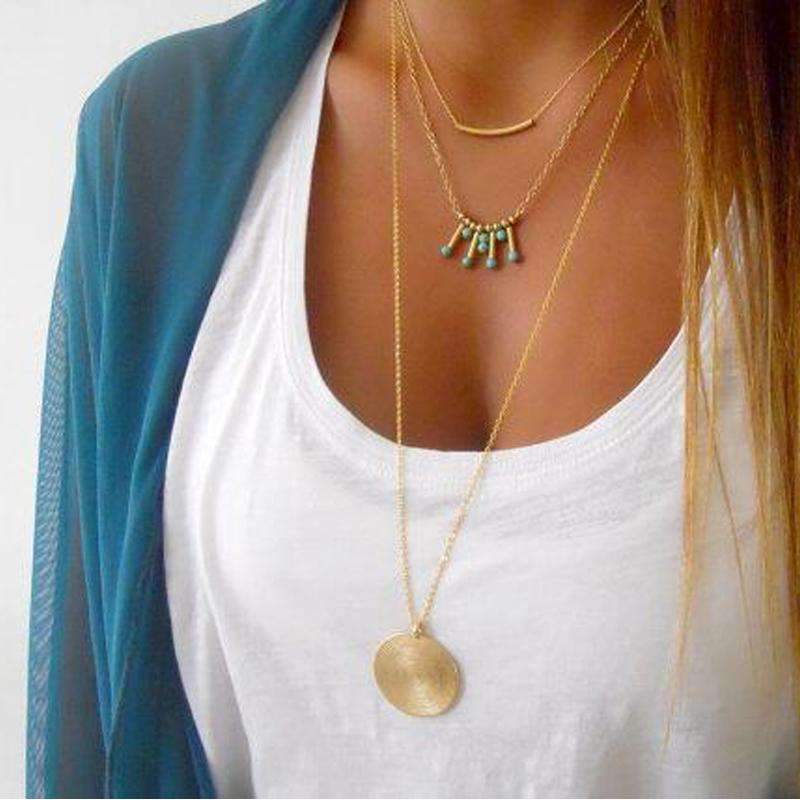 Necklace - Turquoise Multilayer