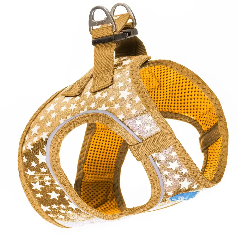 gold step in dog harness adjustable no choke dog harness