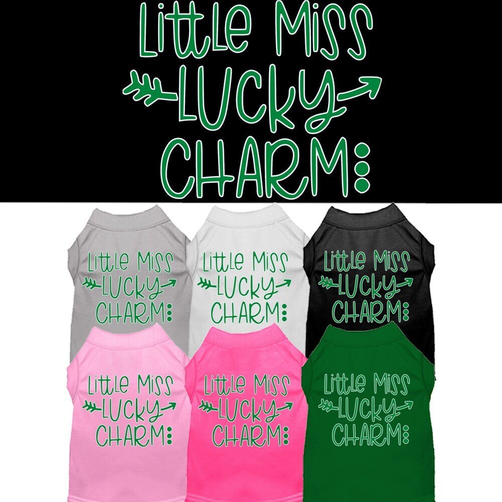 Little Miss Lucky Charm Pet Shirt – St. Patrick’s Day Dog Shirt – Cute Lucky Pet Apparel