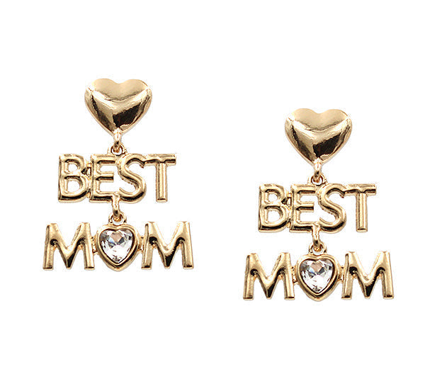 Earrings - MOTHER DAY THEME HEART - BEST MOM