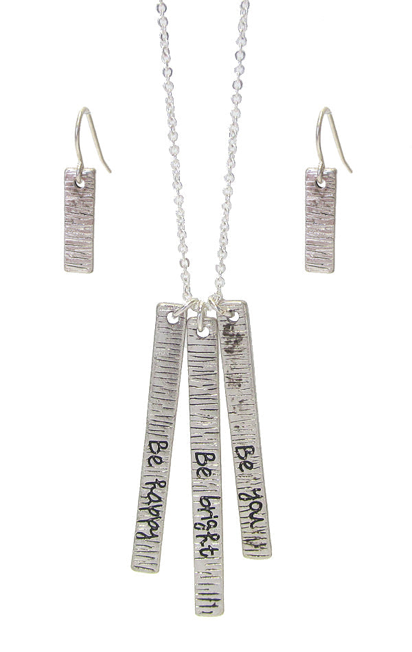 Necklace Set - Inspiration Triple Bar Pendant