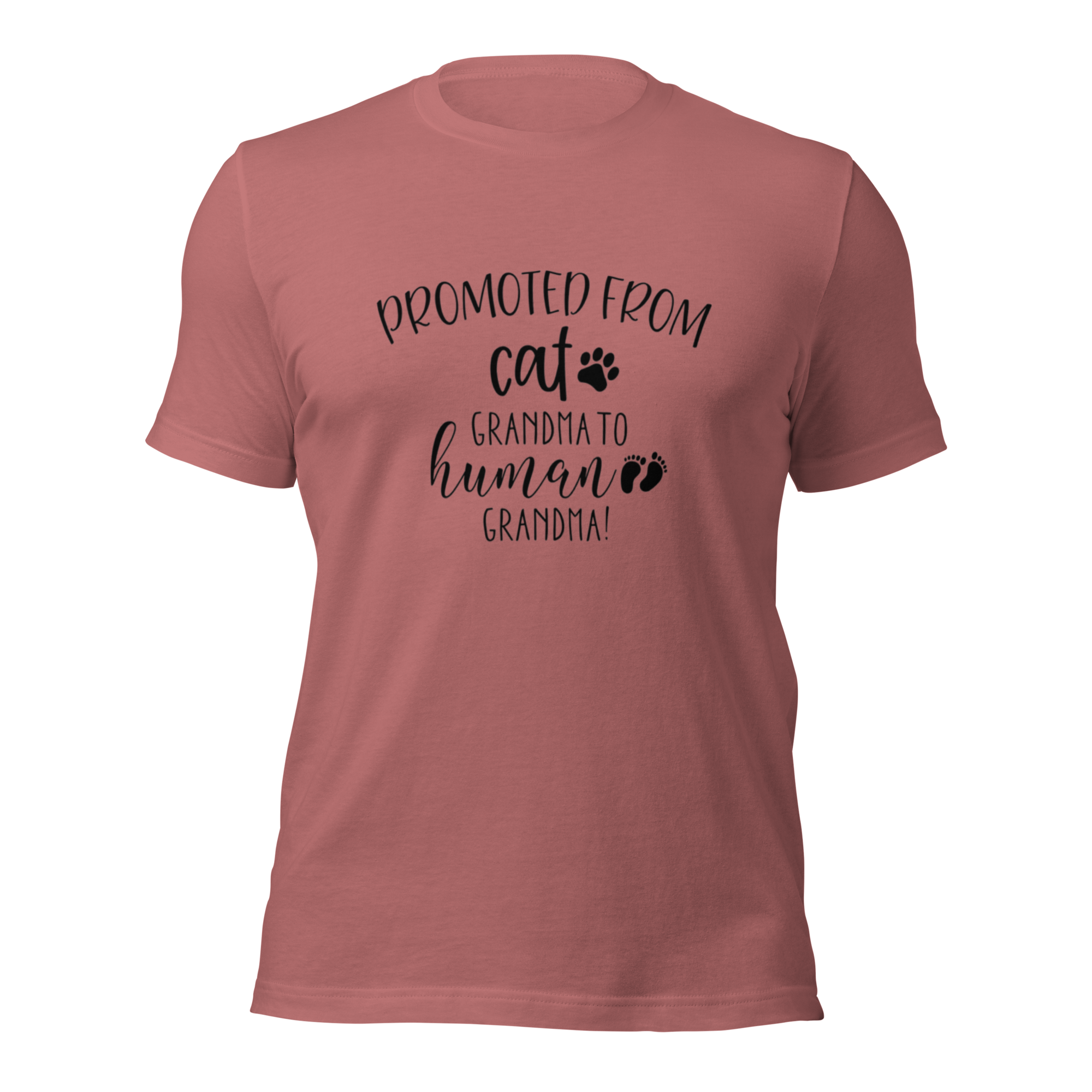 "Promoted From Cat Grandma to Human Grandma" for pregnancy announcements, new grandmas, and cat-loving grandparents - Heather Mauve