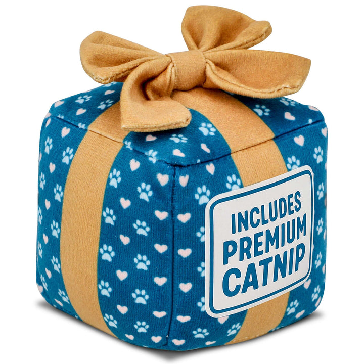 small plush catnip toy gift box for cats
