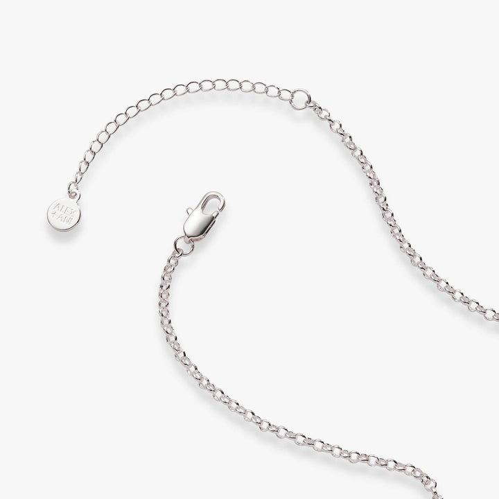 Silver teapot locket necklace chain detail